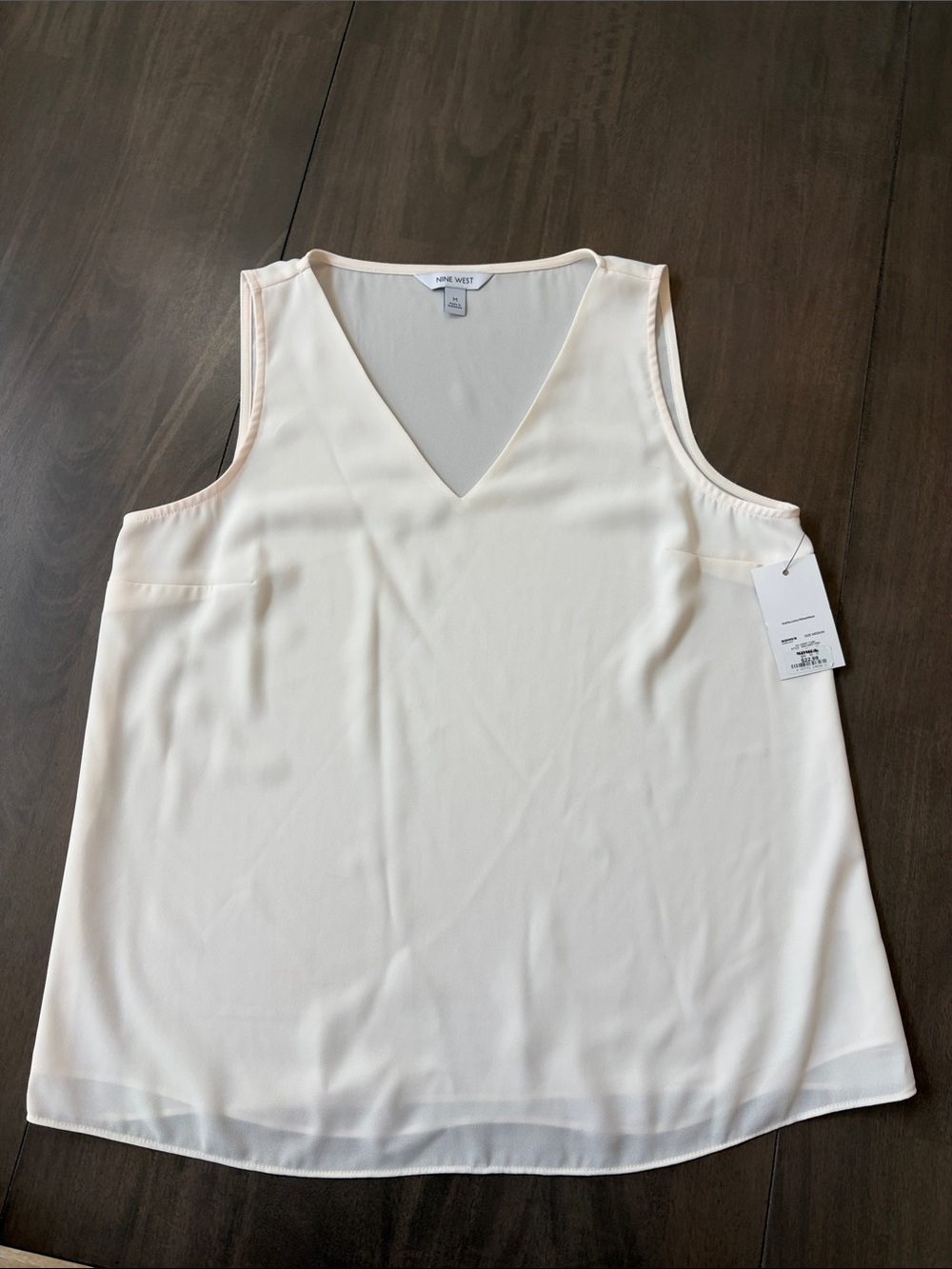 Nine West Cream V-Neck Sleeveless Camisole